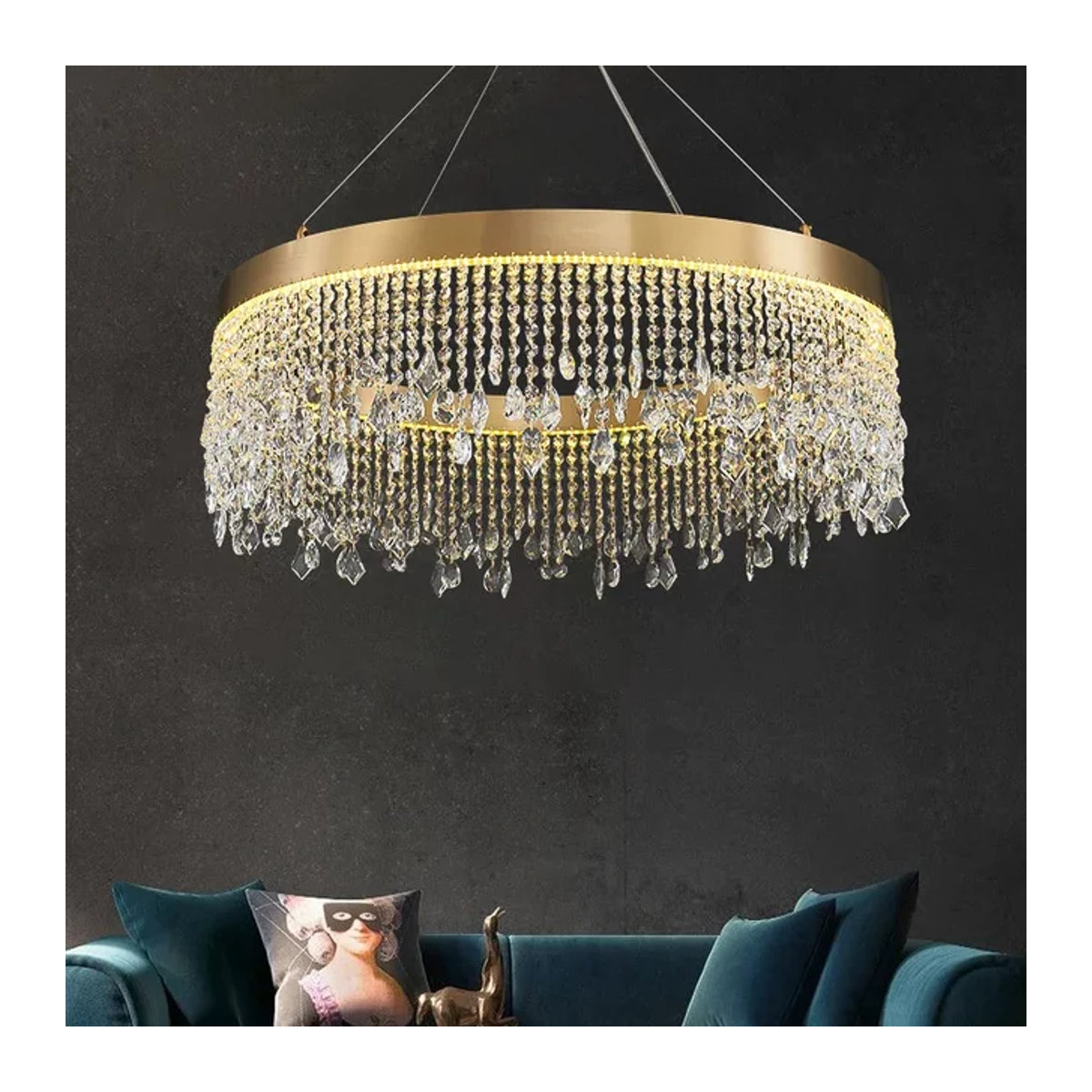 Moderner LED Kristall Kronleuchter aus Glas von ZIMULONG für Wohnzimmer, Esszimmer und Küche - Bild 1