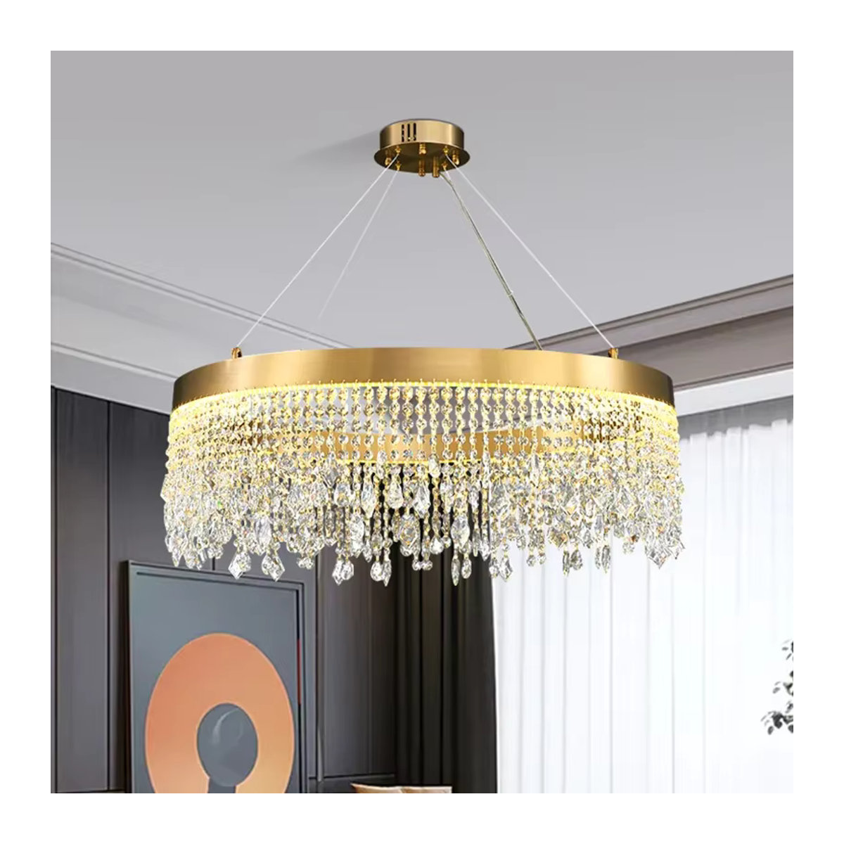 Moderner LED Kristall Kronleuchter aus Glas von ZIMULONG für Wohnzimmer, Esszimmer und Küche - Bild 2