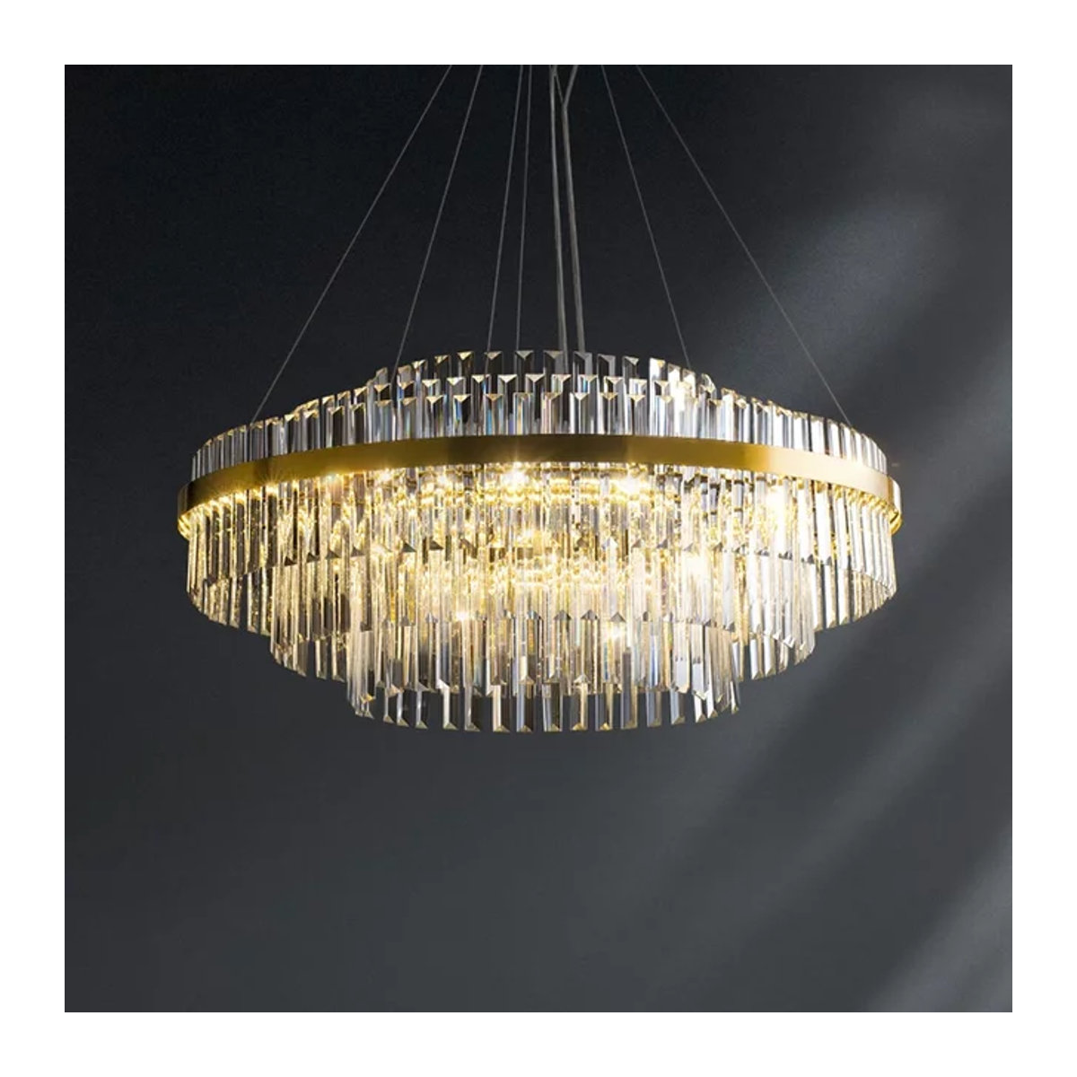 Moderner LED Kristall Kronleuchter von TAONUANSHU für Wohnzimmer und Esszimmer - Bild 1