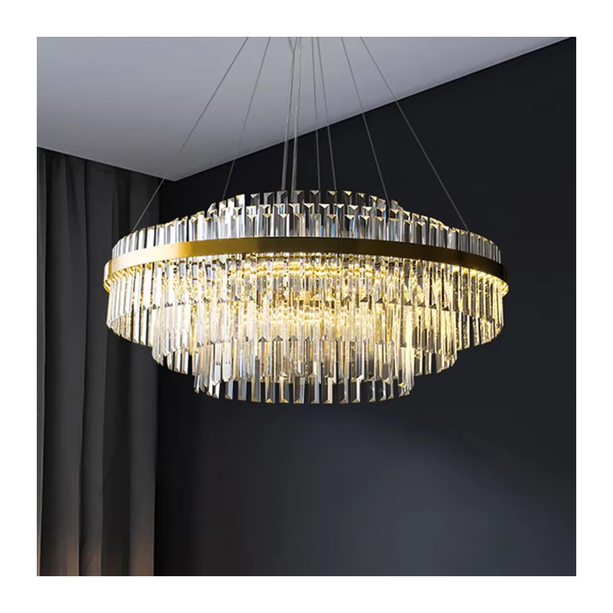 Moderner LED Kristall Kronleuchter von TAONUANSHU für Wohnzimmer und Esszimmer - Bild 2