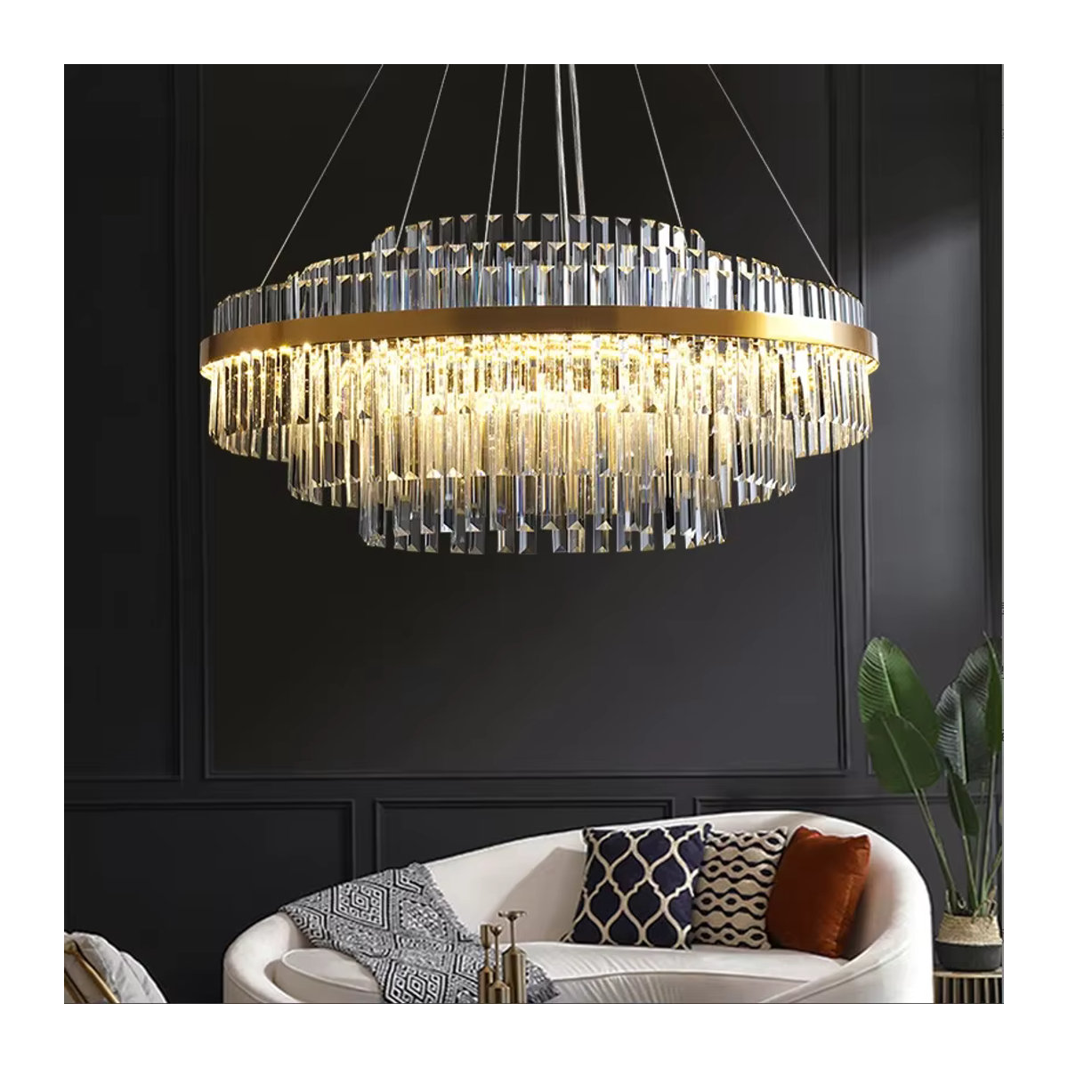 Moderner LED Kristall Kronleuchter von TAONUANSHU für Wohnzimmer und Esszimmer - Bild 3