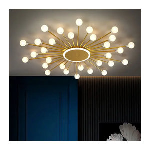 Moderner LED-Kronleuchter aus Glas von JIANKEXING in Schwarz für Wohnzimmer, Schlafzimmer und Küche