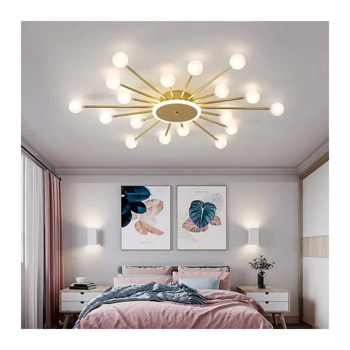 Moderner LED-Kronleuchter aus Glas von JIANKEXING in Schwarz für Wohnzimmer, Schlafzimmer und Küche - Bild 3
