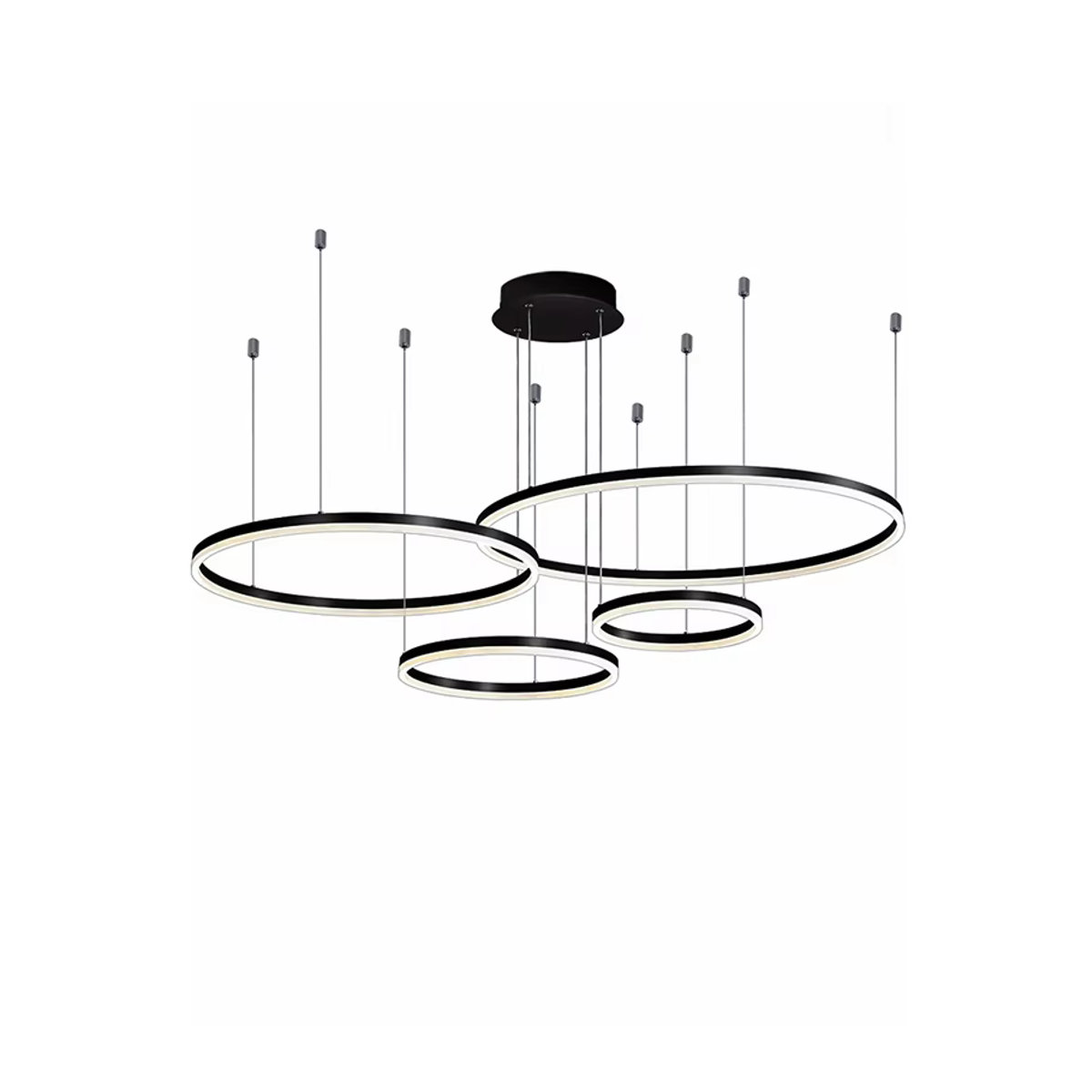 Moderner LED-Kronleuchter KAGU in Schwarz und Gold für dein Wohnzimmer - Bild 3