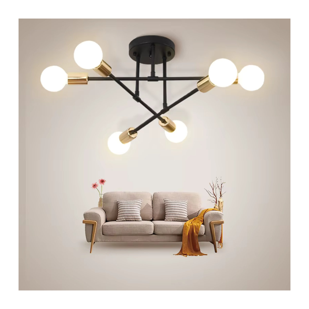 Moderner LED Kronleuchter von CHENBEN in Schwarz aus Metall für Wohnzimmer, Küche und Esszimmer - Bild 5