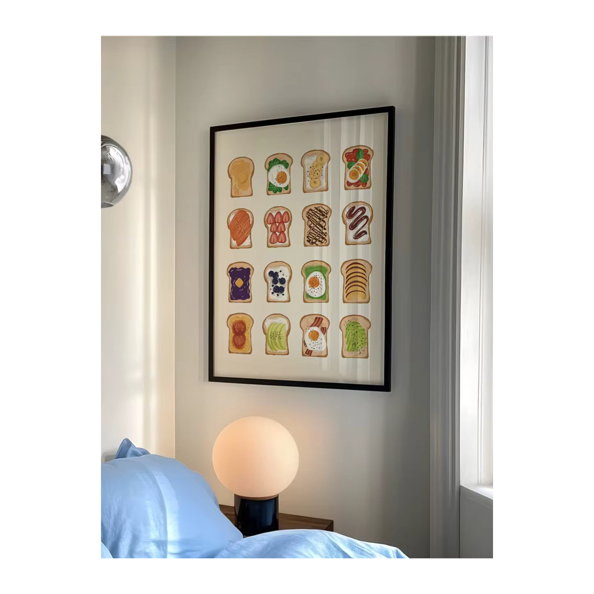 Moderner Leinwand Kunstdruck Brot und Sandwiches als mehrfarbiges Wandbild im Hochformat für deine Wohnkultur - Bild 5