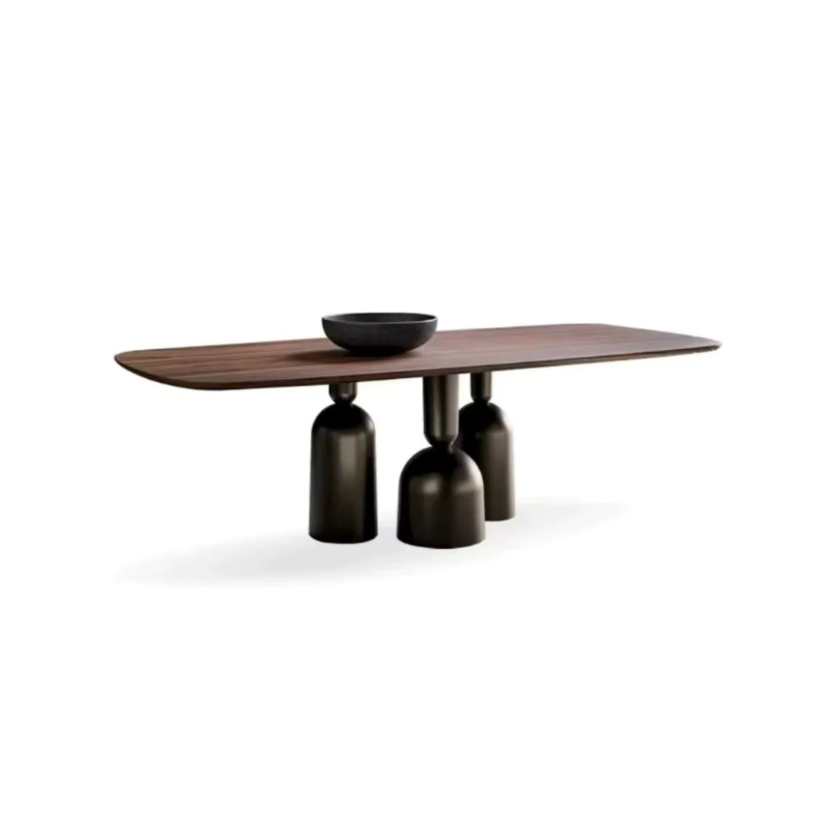 Moderner ovaler Esstisch aus Holz von DUTRIEUX in Braun, B/T/H: 160 x 160 x 160 cm - Bild 6