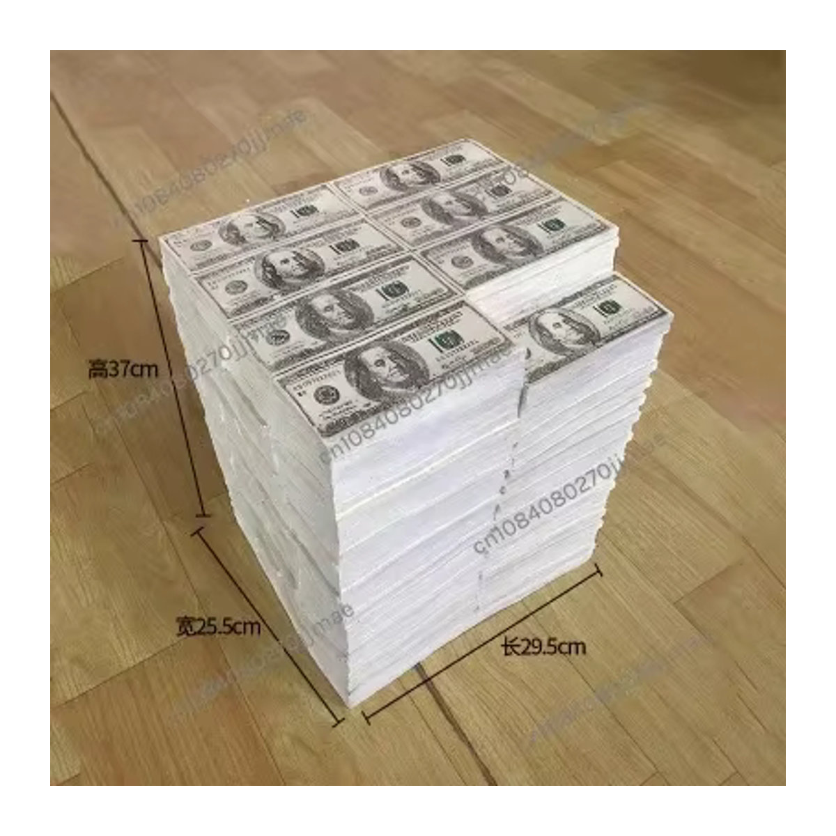 Moderner Polsterhocker im INS-Stil als bunter Barhocker mit Dollar-Design und abstraktem Muster - Bild 2