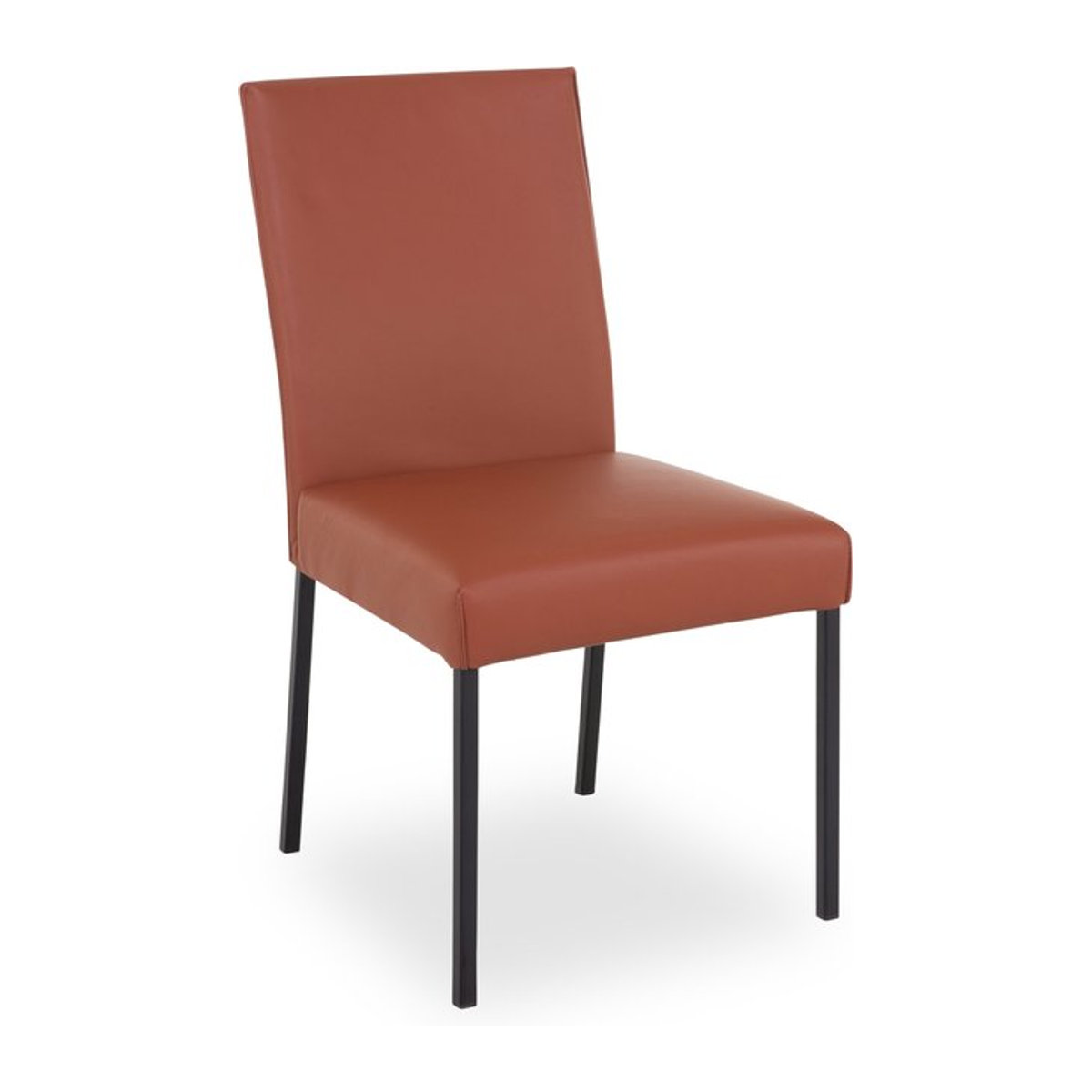 Moderner Polsterstuhl Rolf Benz 652 aus Echtleder in Braun und Schwarz mit Metallgestell - Bild 1