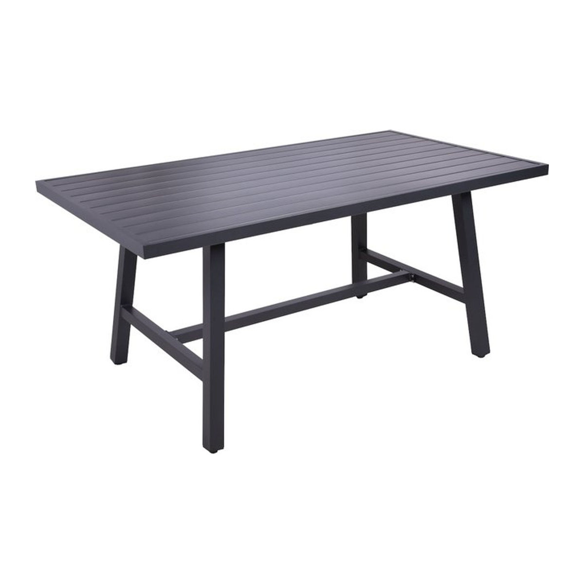 Moderner rechteckiger Tisch DENIA von Harms aus Aluminium in Schwarz und Anthrazit - Bild 1