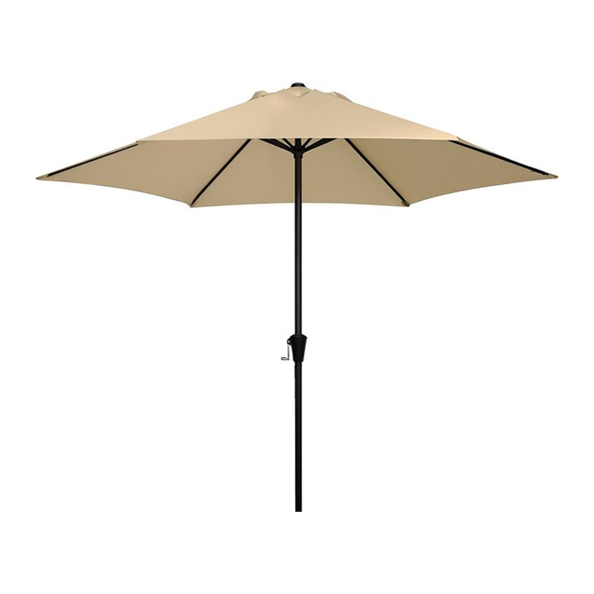 Moderner Sonnenschirm für Terrasse und Garten in Schwarz oder Beige - Bild 1