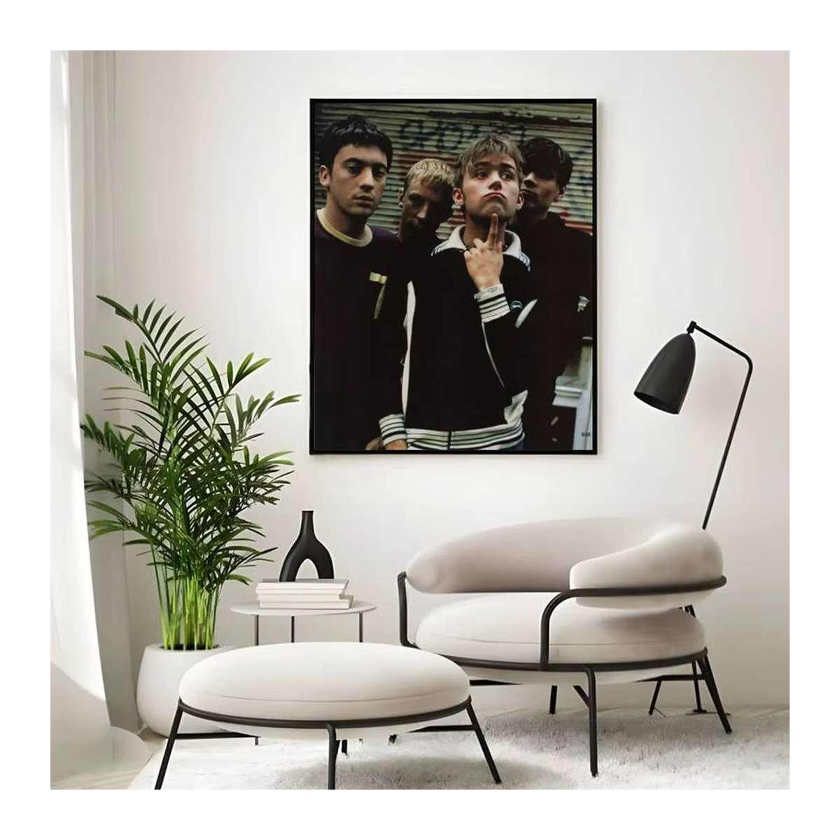 Modernes B-Blur Rapper Poster als mehrfarbiger Wanddruck im Hochformat für deine Heimdekoration - Bild 5
