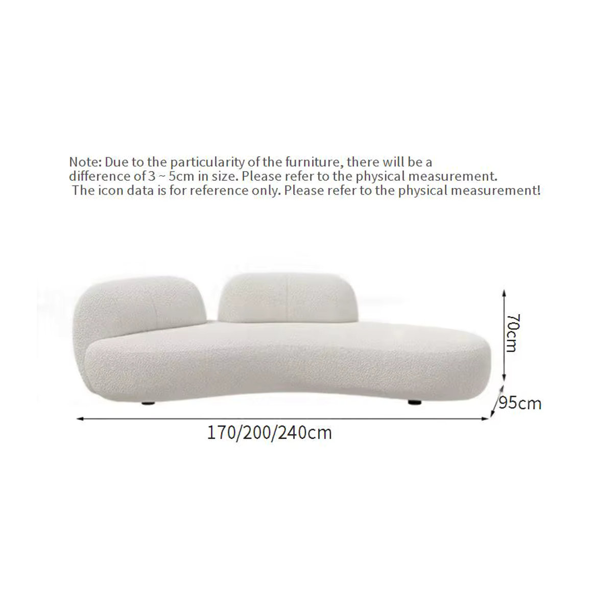 Modernes Designer-Wohnzimmersofa von DUTRIEUX in Beige aus Bouclé mit doppeltem Akzent - Bild 5