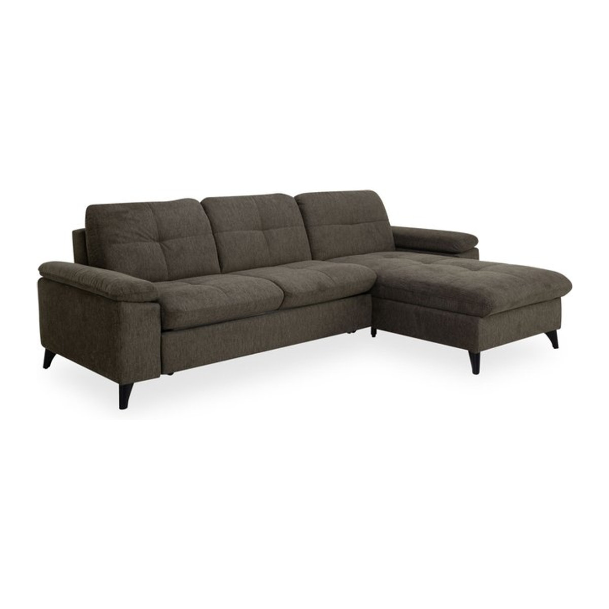 Modernes Ecksofa Polsterecke PHILIPPA aus Stoff in Grün und Grau, B/T/H: 272 x 120 x 180 cm - Bild 1