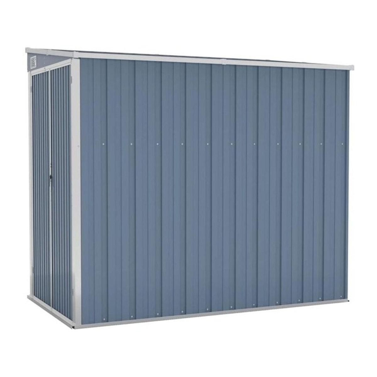 Modernes Gartenhaus aus Stahl von vidaXL in Grau B/T/H: 118 x 194 x 178 cm - Bild 1