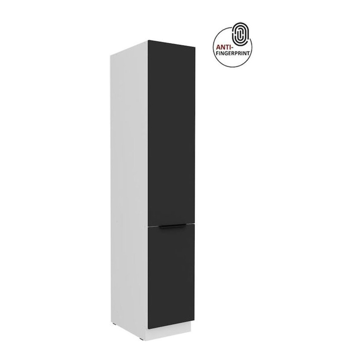 Modernes Küchen Hochschrank Arnia Vorratsschrank Schwarz matt Breite: 40 cm - Bild 1