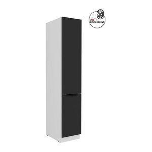 Modernes Küchen Hochschrank Arnia Vorratsschrank Schwarz matt Breite: 40 cm
