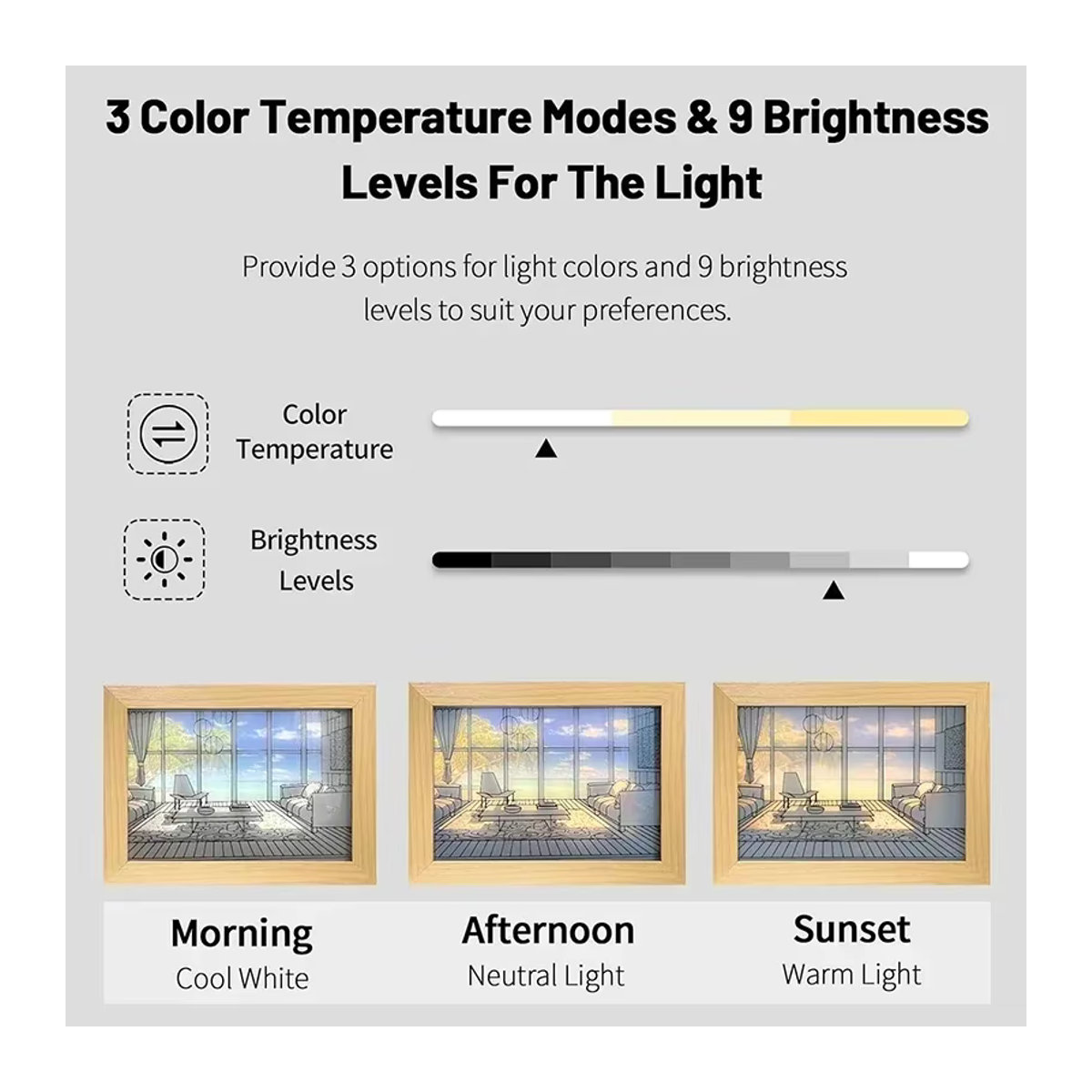 Modernes LED-Nachtlicht super-cheese als dekorative Tischlampe in Bunt mit Holzdesign - Bild 1