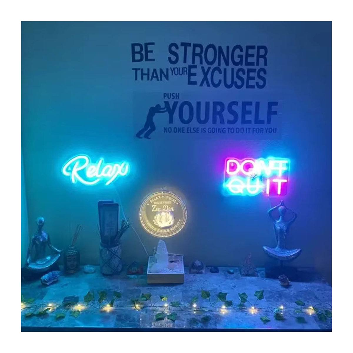Modernes LED Neon-Schriftzug Design in Blau für deine Party- und Wohnraumdekoration - Bild 3