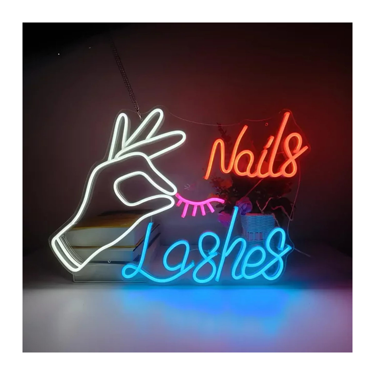 Modernes LED-Neonschild in Bunt als ästhetische Raumbeleuchtung und Deko für dein Schlafzimmer - Bild 1
