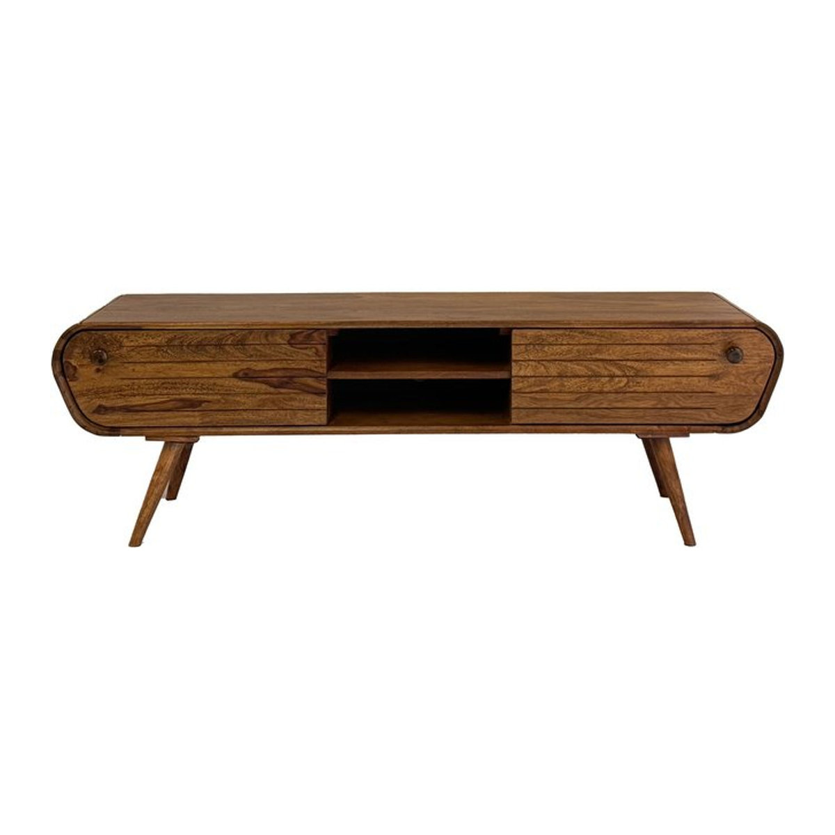 Modernes Lowboard aus Massivholz in Braun im Retro- und Skandinavischen Design - Bild 1