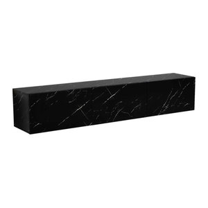 Modernes Lowboard Wohnling in Schwarz mit Marmor-Optik aus Holzwerkstoff und Metall, B/H/T: 160 x 30 x 30 cm