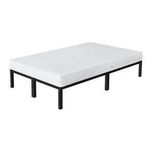 Modernes Metallbett Einzelbett ML-Design in Schwarz inklusive Matratze und Lattenrost B: 120 cm, L: 200 cm, Matratzenhöhe: 16 cm