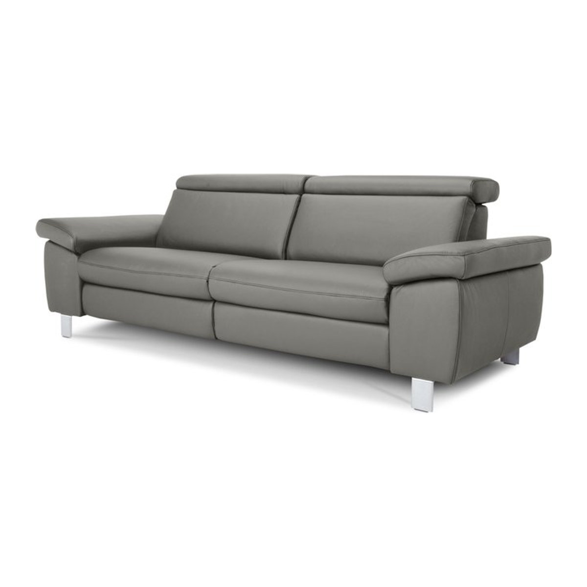 Modernes Modulsofa vito TONGA aus Echtleder in Grau, Breite: 234 cm, Tiefe: 98 cm, Höhe: 110 cm - Bild 1