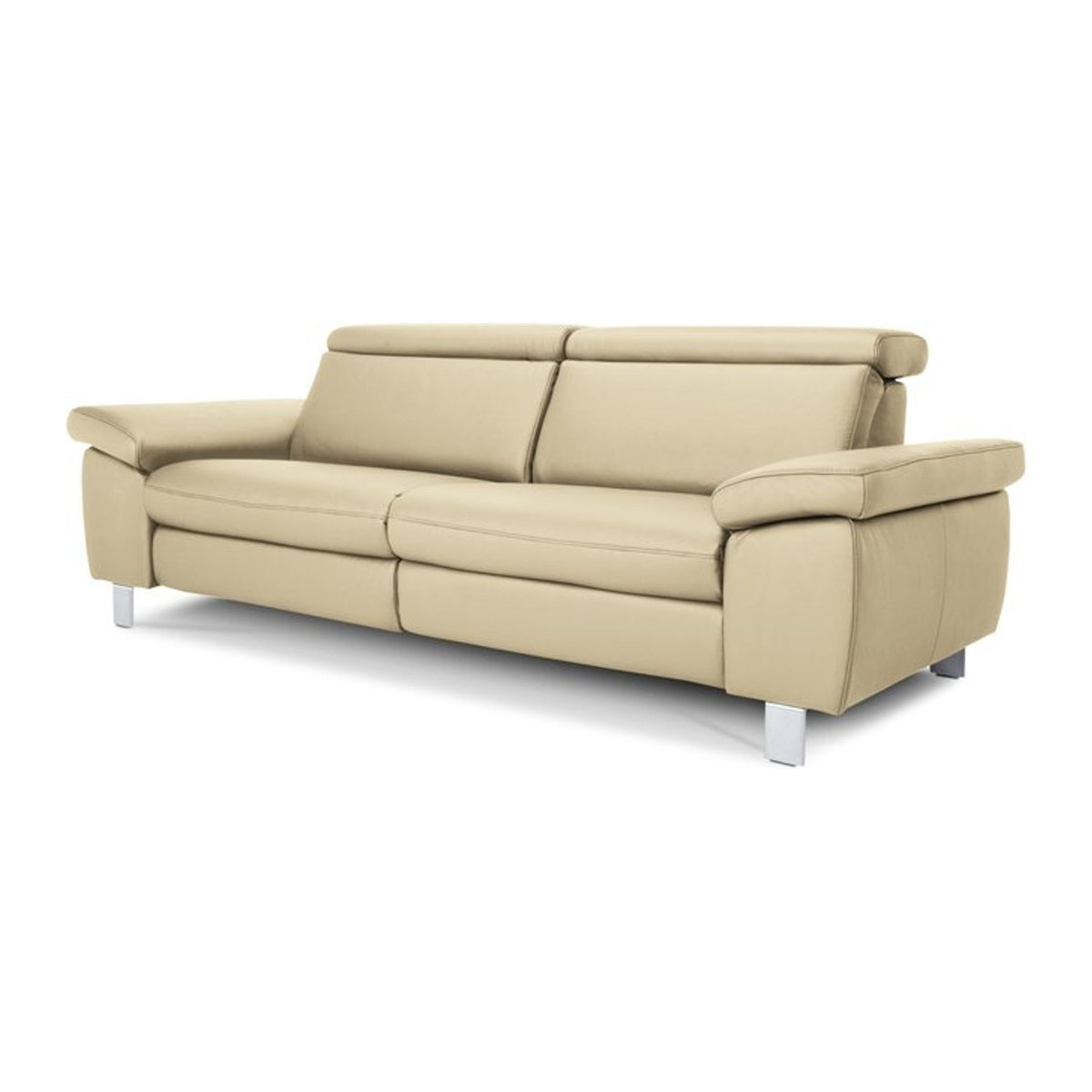 Modernes Modulsofa Vito TONGA aus Echtleder in Weiß und Beige - Bild 1