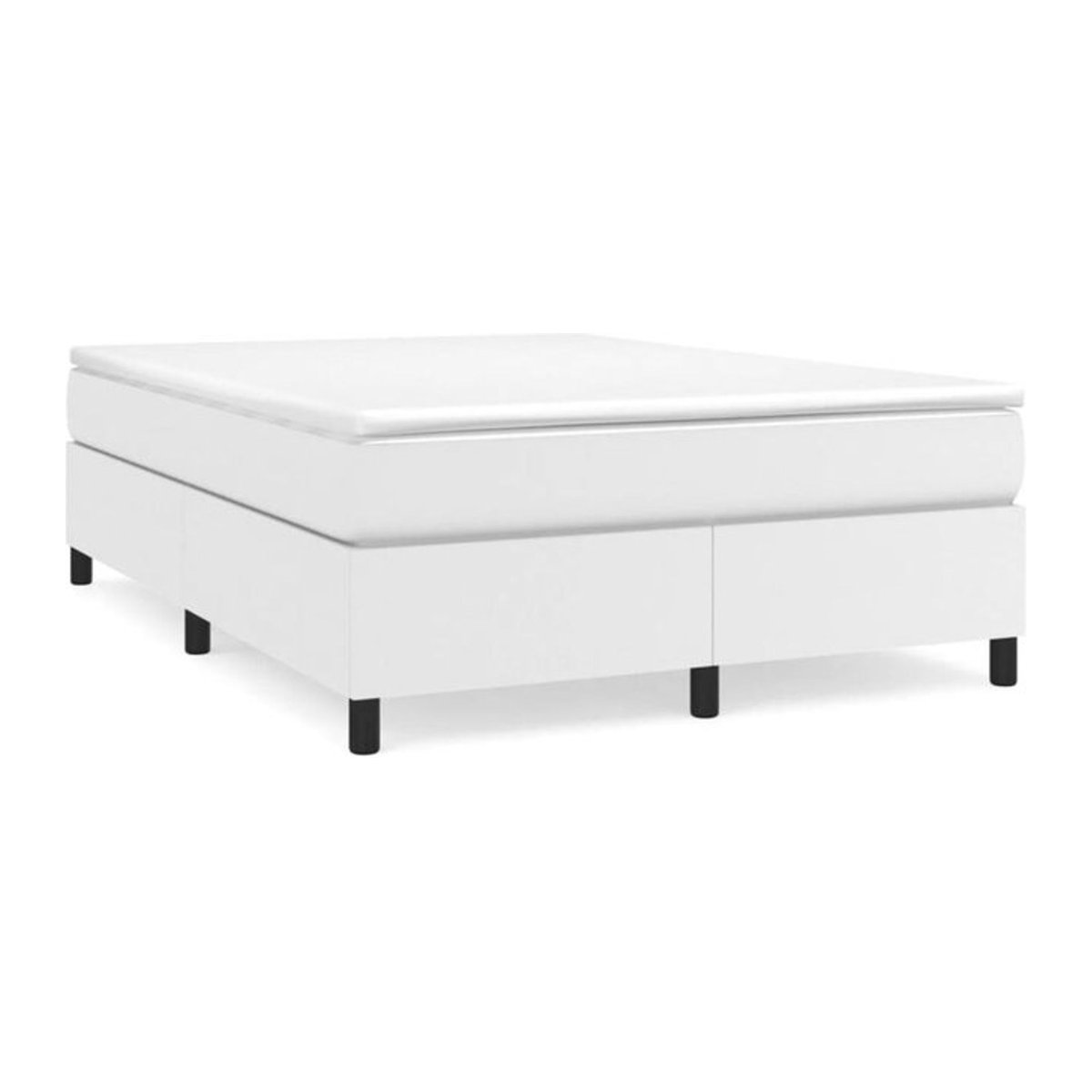 Modernes Polsterbett vidaxl aus Kunstleder in Weiß, B/T/H: 140 x 190 cm - Bild 1