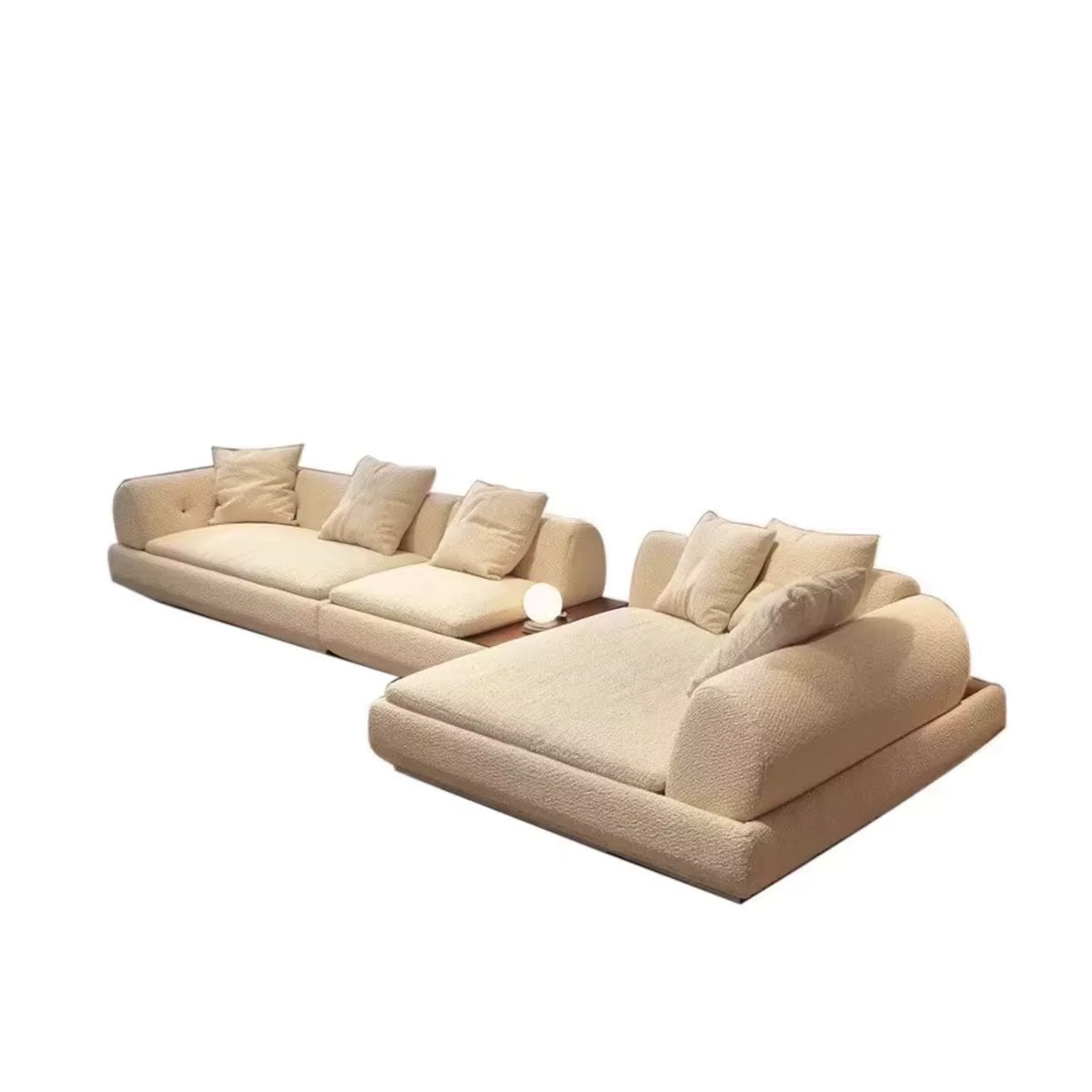 Modernes Polstersofa von Hoom in Creme für dein Wohnzimmer oder den Balkon - Bild 5