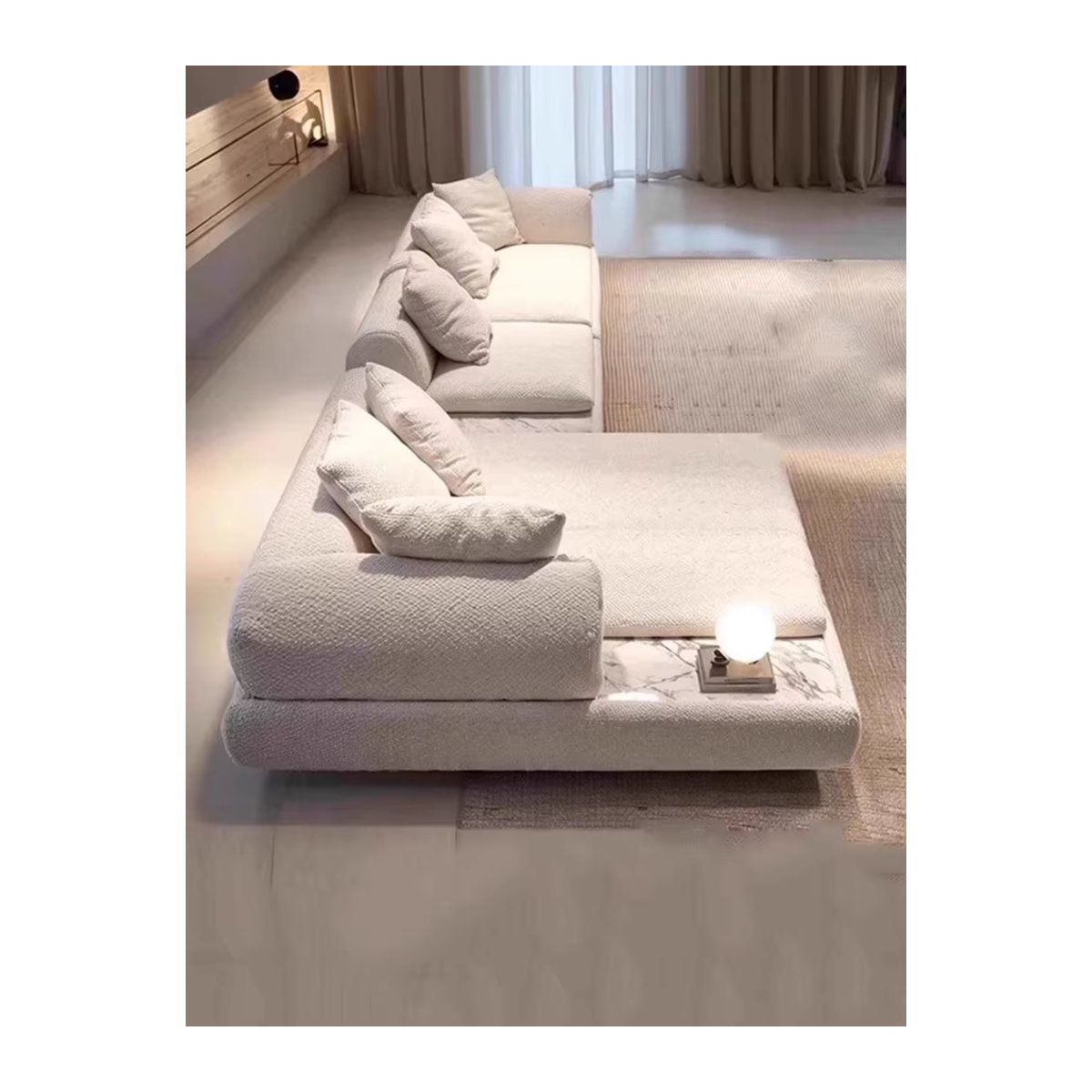 Modernes Polstersofa von Hoom in Creme für dein Wohnzimmer oder den Balkon - Bild 6
