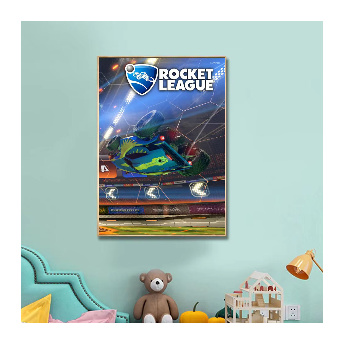 Modernes Raketen Poster als abstrakte Kunstmalerei aus Papier in Mehrfarbig für deine Wanddekoration - Bild 2