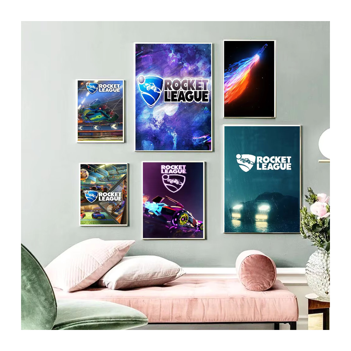 Modernes Raketen Poster als abstrakte Kunstmalerei aus Papier in Mehrfarbig für deine Wanddekoration - Bild 3
