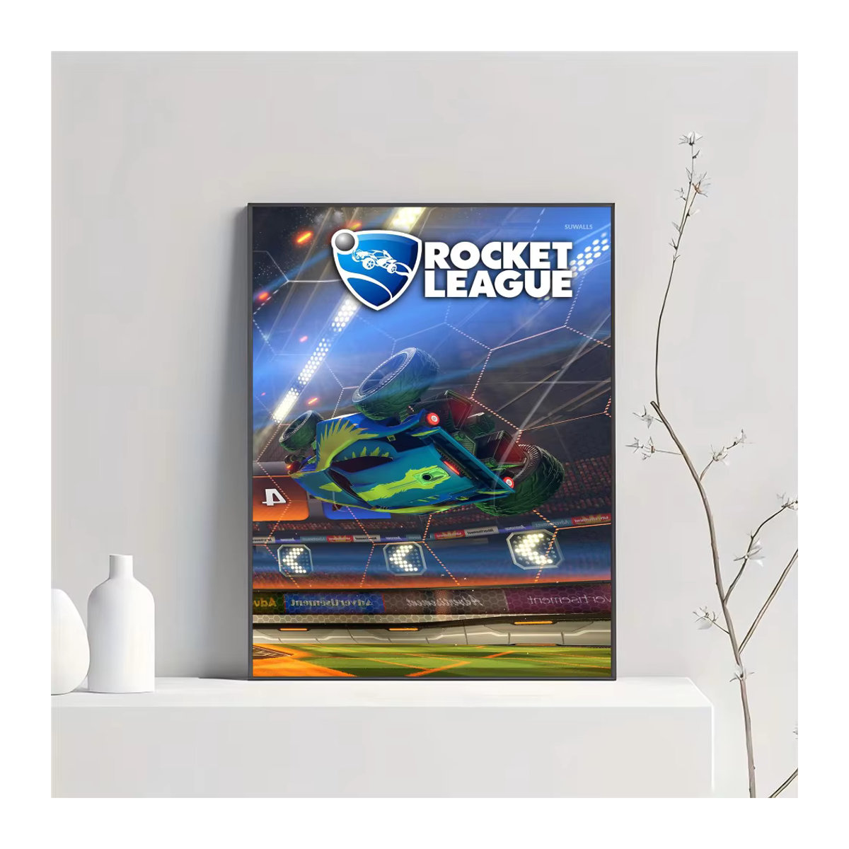 Modernes Raketen Poster als abstrakte Kunstmalerei aus Papier in Mehrfarbig für deine Wanddekoration - Bild 5