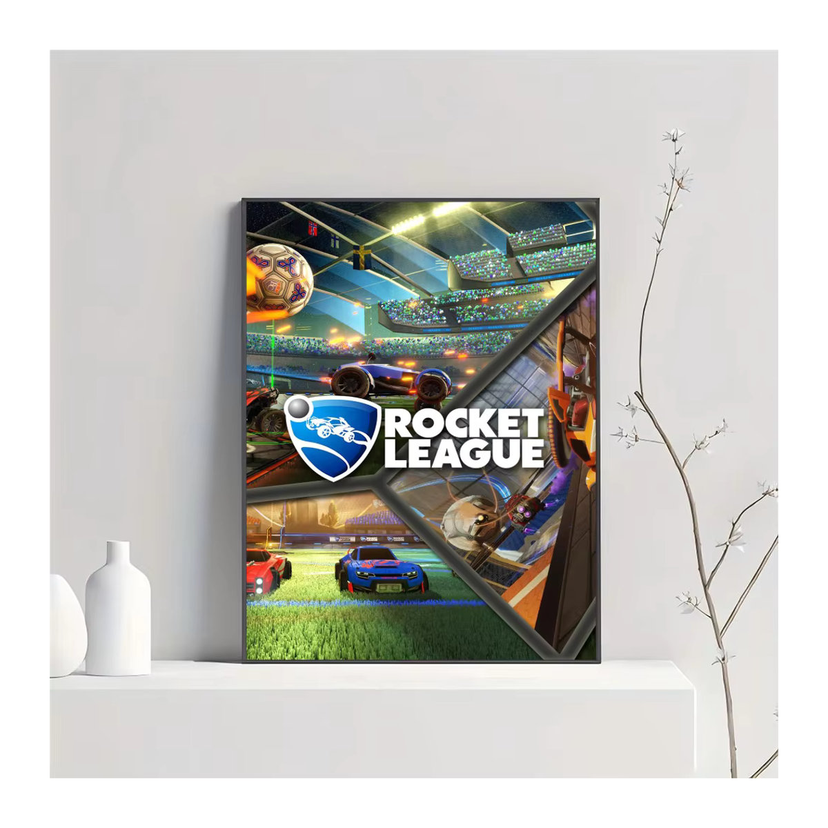 Modernes Raketen Poster als abstrakte Kunstmalerei aus Papier in Mehrfarbig für deine Wanddekoration - Bild 6