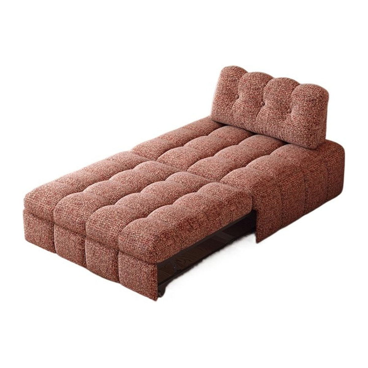 Modernes Schlafsofa aus Bouclé-Stoff als zusammenklappbarer Puff im mittelalterlichen Design - Bild 1