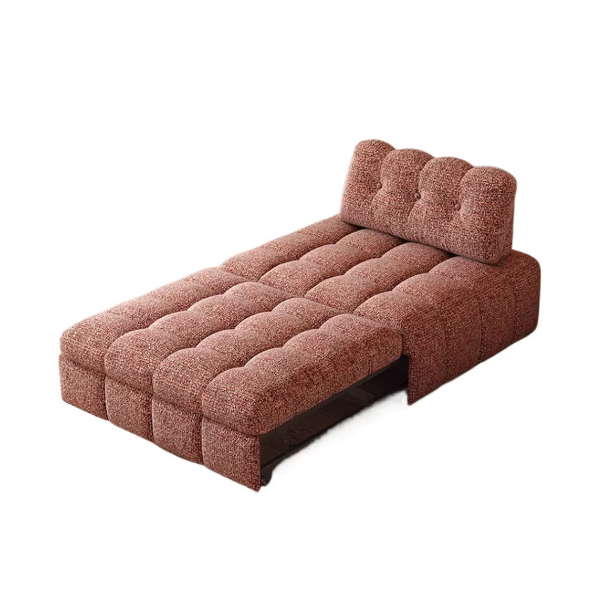 Modernes Schlafsofa aus Bouclé-Stoff als zusammenklappbarer Puff im mittelalterlichen Design - Bild 4