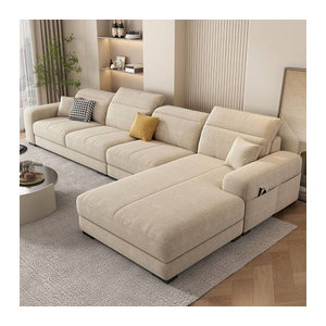 Modernes Schlafsofa von DUTRIEUX in Beige, minimalistisches Tagesbett aus Stoff im italienisch-nordischen Design