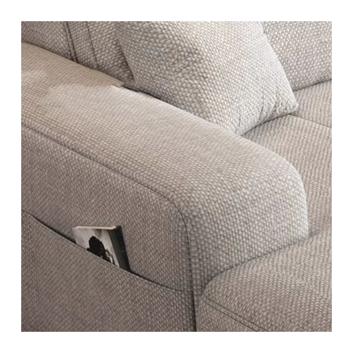 Modernes Schlafsofa von DUTRIEUX in Beige, minimalistisches Tagesbett aus Stoff im italienisch-nordischen Design - Bild 2