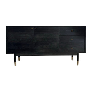 Modernes Sideboard in Schwarz B: 160 cm, H: 81 cm, T: 42 cm