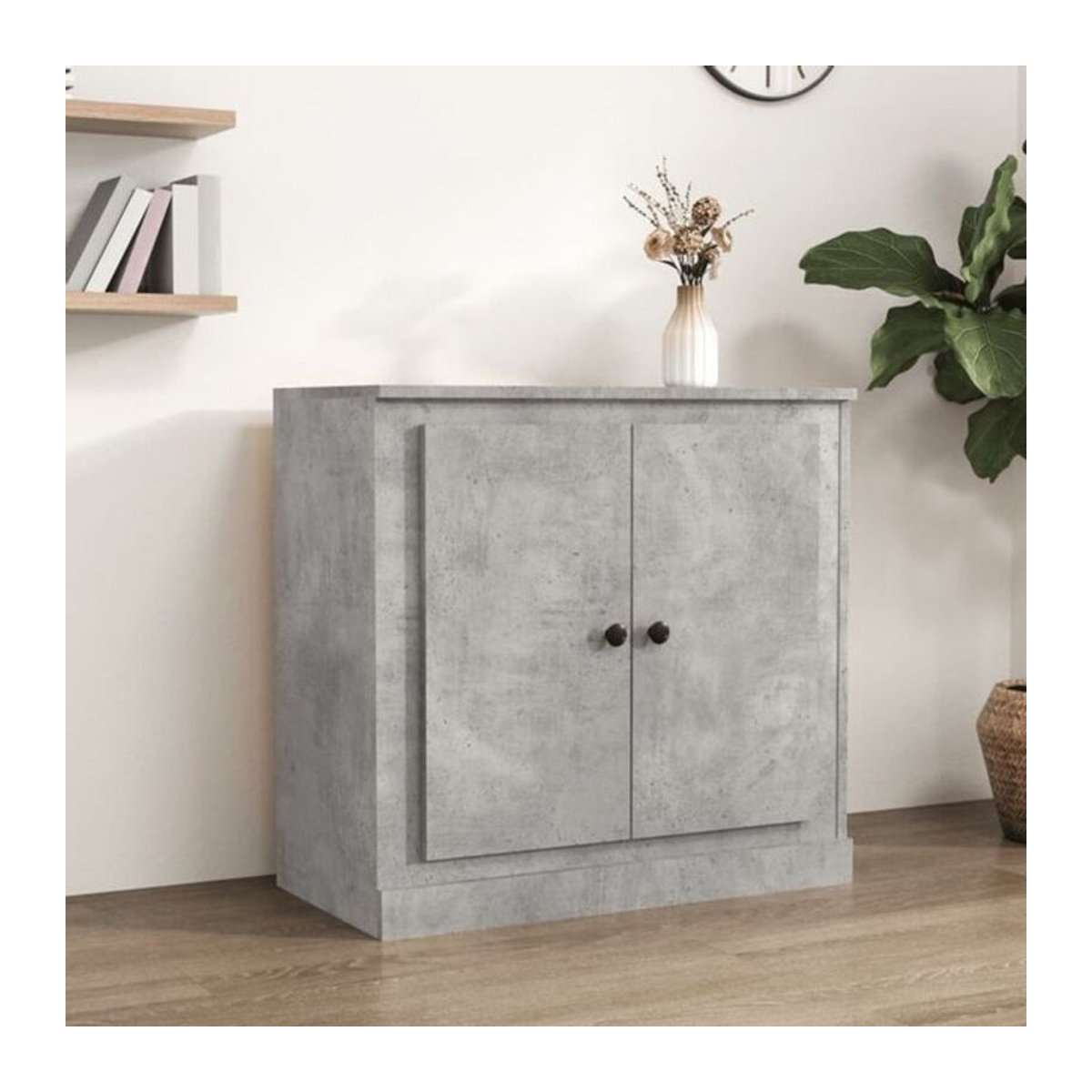 Modernes Sideboard Vidaxl aus Holzwerkstoff in Grau, B/T/H: 70 x 35,5 x 67,5 cm - Bild 1