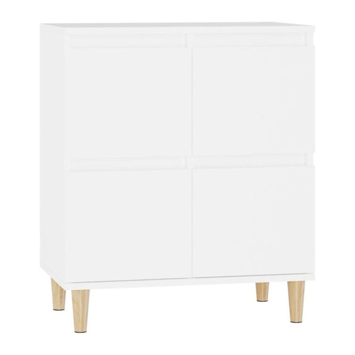 Modernes Sideboard Vidaxl aus Holzwerkstoff in Weiß B/T/H: 60 x 35 x 70 cm - Bild 1