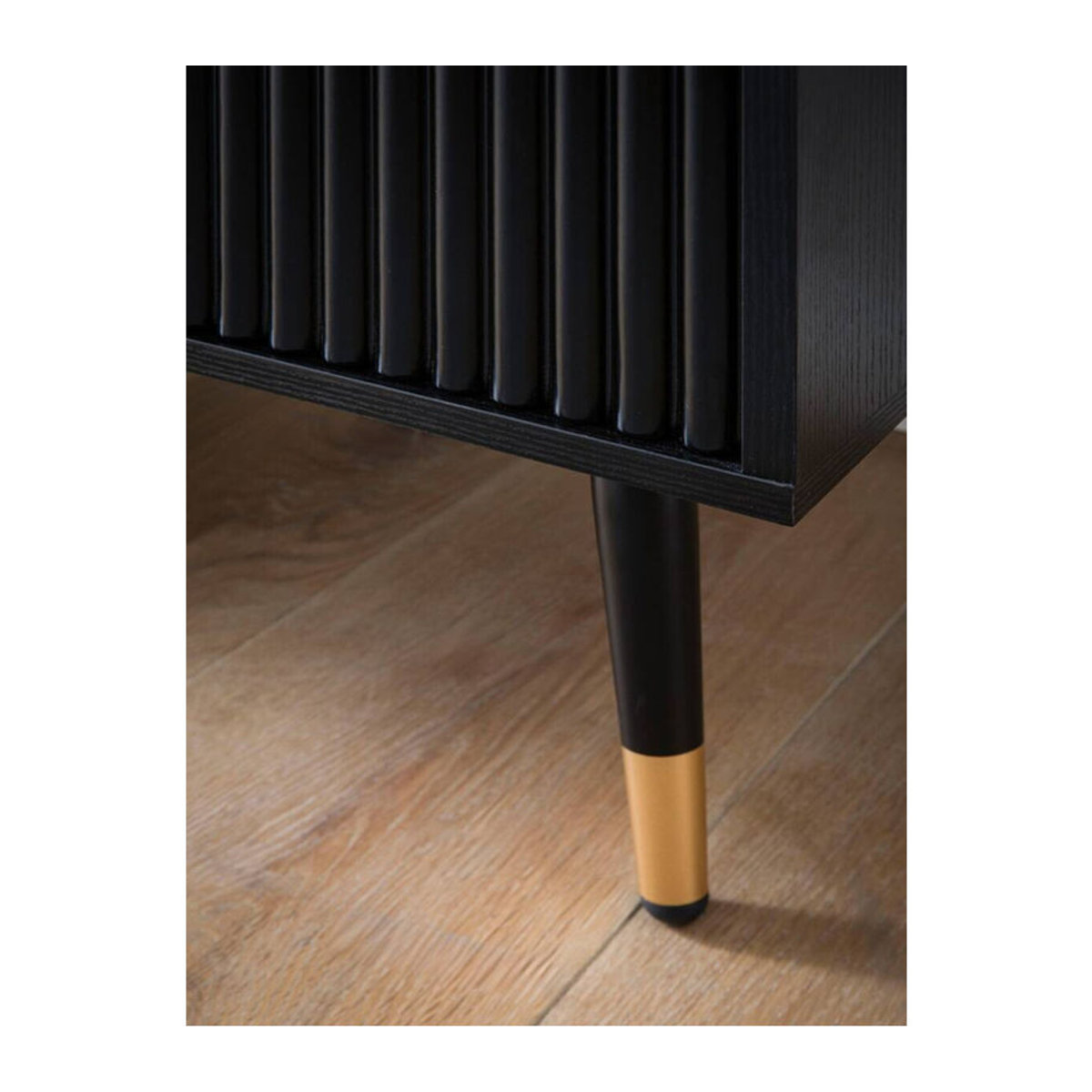 Modernes Sideboard Wohnling in Schwarz aus Holzwerkstoff und Metall B/H/T: 150 x 81 x 39 cm - Bild 4