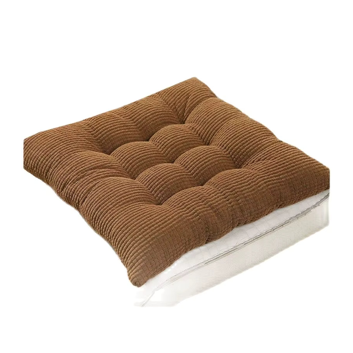 Modernes und minimalistisches Cord-Sitzkissen in Tatami-Stil, weiches Bodenkissen für Schlafzimmer und Wohnzimmer, Pink/Mehrfarbig - Bild 4