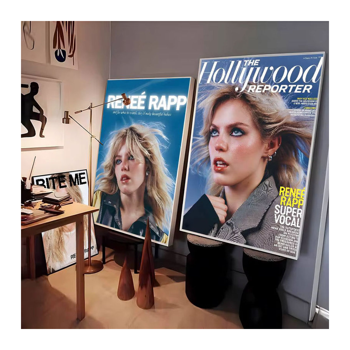 Modernes Wandposter R-renee Rapp Porträt in Mehrfarbig als Wanddekoration aus Papier - Bild 3