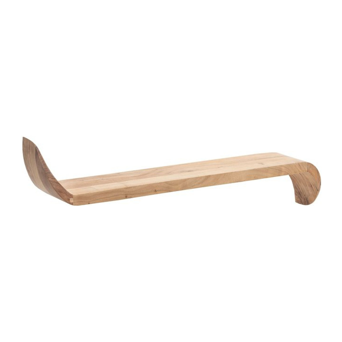 Modernes Wandregal aus Massivholz in Natur zur Wandmontage B: 60 cm, H: 20 cm, T: 20 cm - Bild 1