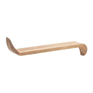 Modernes Wandregal aus Massivholz in Natur zur Wandmontage B: 60 cm, H: 20 cm, T: 20 cm