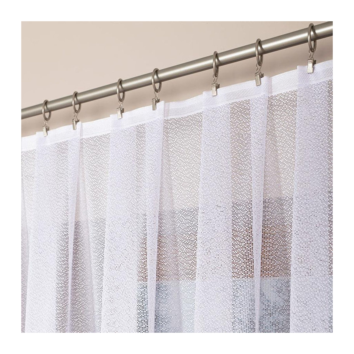 MODESTA Jacquard-Vorhang mit geradem Saum, weiß, B: 300 cm, H: 250 cm - Bild 2
