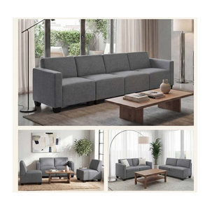 Modulares 4-Sitzer Modulsofa Moncalieri von MCW in Grau aus Stoff